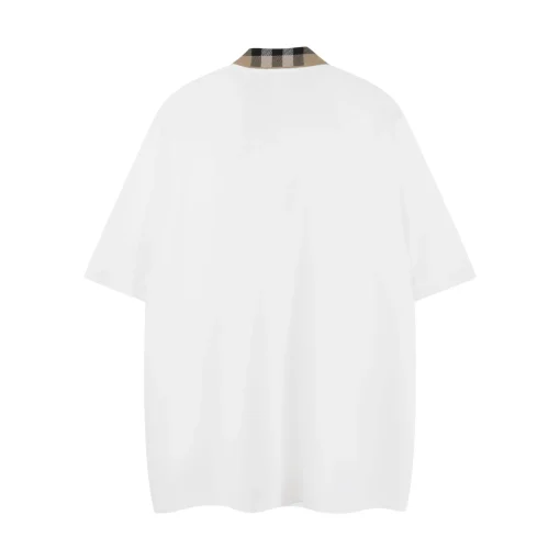Burberry Cheack Harrington Polo T Shirt White