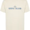 Stone Island logo-print cotton T-shirt beige