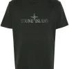 Stone Island logo-rubberised cotton T-shirt