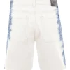 FENDI bleached denim shorts chalk white/indigo blue