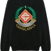 Casablanca Casa Crest-Embroidered Sweatshirt Black