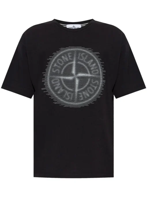 Stone Island logo t-shirt black