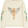 Palm Angels Pin Up hoodie cream white
