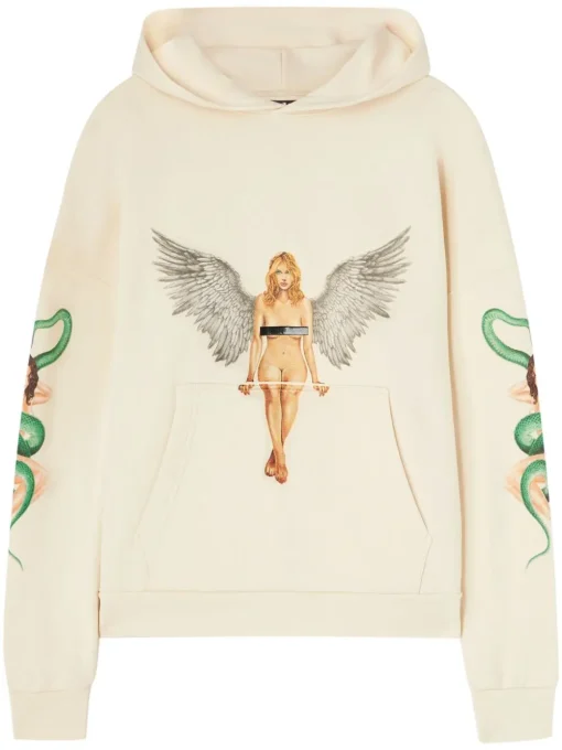 Palm Angels Pin Up hoodie cream white