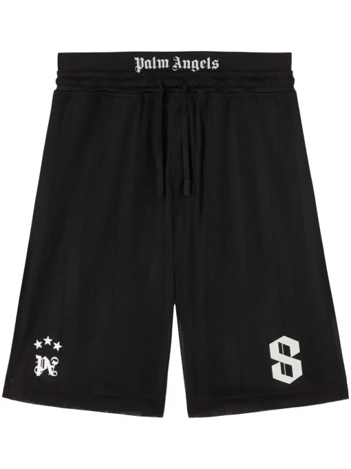 Palm Angels mesh palm shorts black