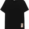 Burberry Check-logo patch cotton T-shirt Black