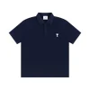 Ami Paris Polo T-Shirt Navy Blue