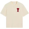 AMI Paris Ami de Coeur T-shirt beige