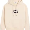 AMI Paris logo-applique hoodie light beige
