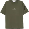Stone Island logo-print T-shirt khaki