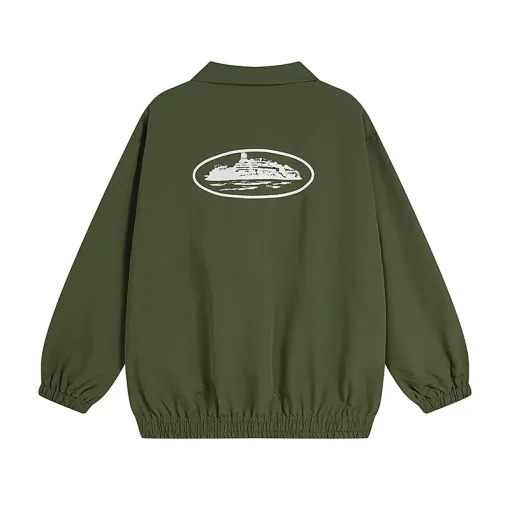 Corteiz Guerillaz Drilltop Tonal Jacket Olive