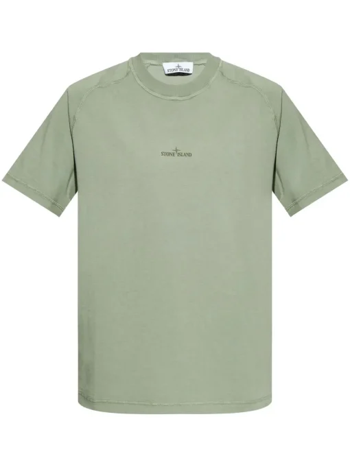 Stone Island Compass-motif T-shirt sage green