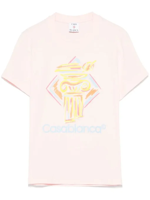 Casablanca T-Shirt mit Diamond Column-Print