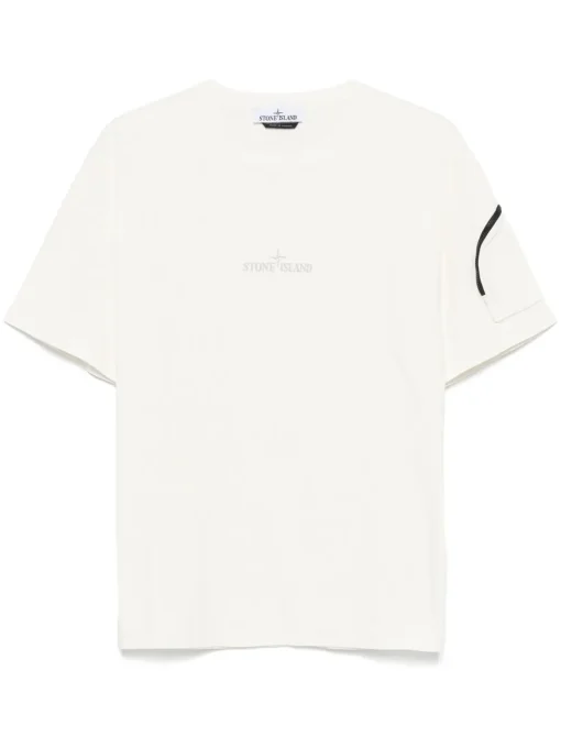 Stone Island logo-print T-shirt white