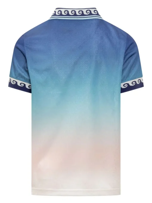 Casablanca gradient-jacquard football jersey