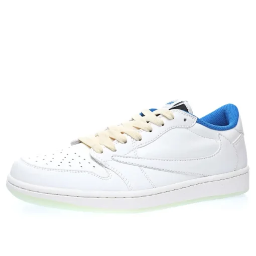 fragment design x Travis Scott x Nike Air Jordan 1 Low OG SP”White/Blue/Noctilucent”