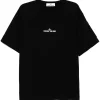 Stone Island logo-print T-shirt black