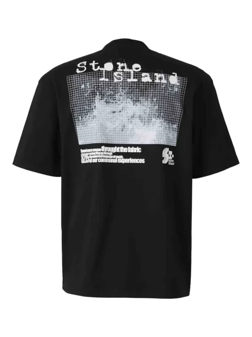 Stone Island printed cotton T-shirt black