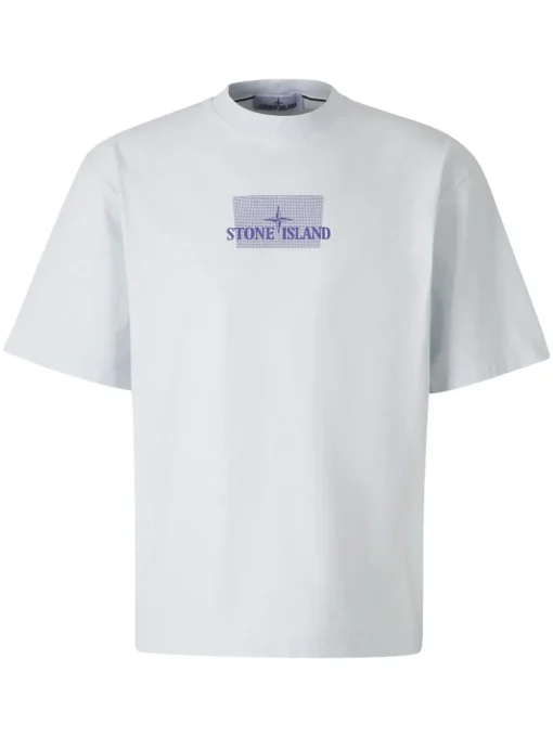 Stone Island printed cotton T-shirt white