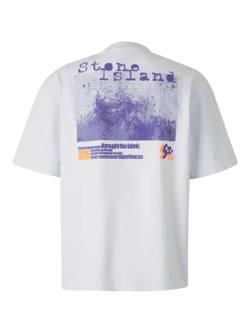 Stone Island printed cotton T-shirt white