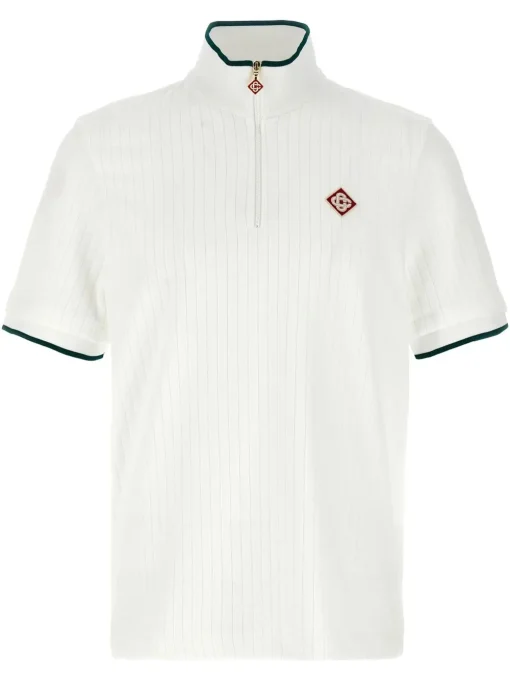 Casablanca Ribbed Velvet T-shirt White