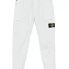 Stone Island tapered-leg cargo pants light blue