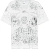 Casablanca tattoo-print mesh T-shirt