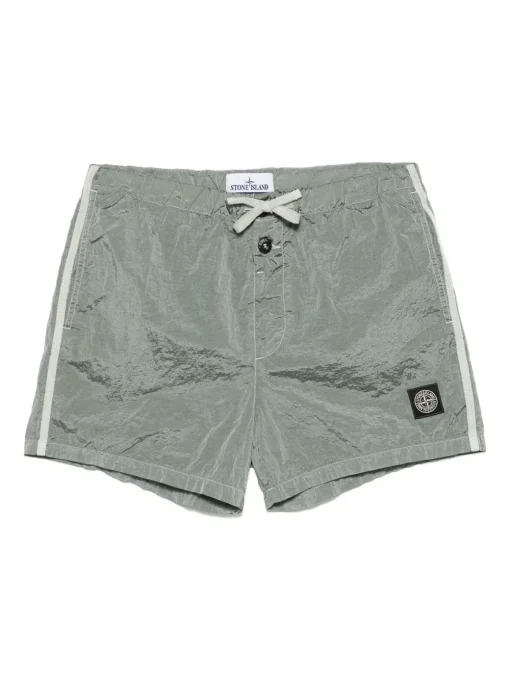 Stone Island Swim shorts with wrinkled look Sage green