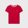 celine regular t-shirt in cotton jersey red