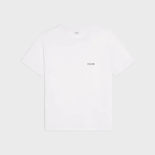Celine loose t-shirt IN cotton jersey white