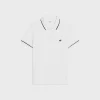 celine classic polo shirt in cotton piqué white