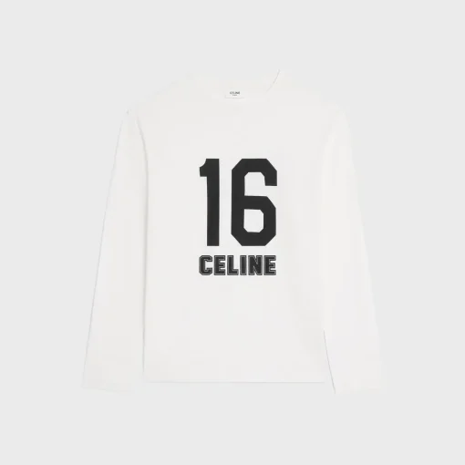 Celine 16 Loose T-Shirt IN Cotton Jersey White