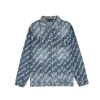 Balenciaga Lightning Bolt Denim Jacket Washes Blue