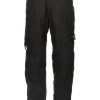 Stone Island logo patch trousers black