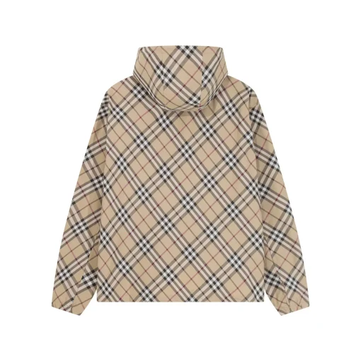 Burberry Check Harrington Hoodie Lichen Beige
