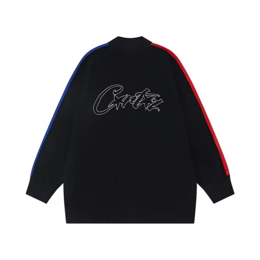 Corteiz Knit V2 Zip Black