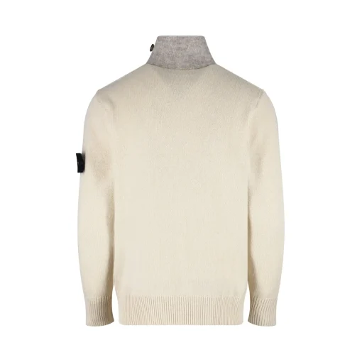 Stone Island Sweater Cream Cardigan