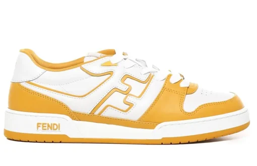 Fendi Match Panelled Low-Top Sneaker White/orange