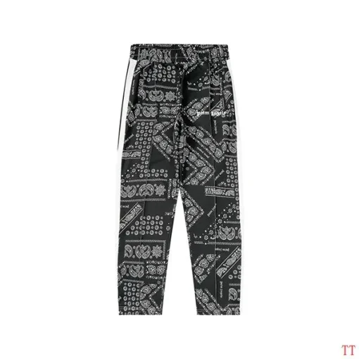 Palm Angels Bandana Track Pants Black Red