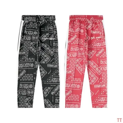 Palm Angels Bandana Track Pants Black Red