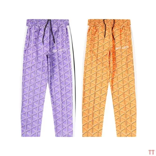 Palm Angels Pants Purple Yellow