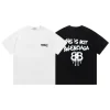 Balenciaga Hand-Drawn BB Icon T-Shirt Medium Fit White Black
