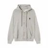 Ami Paris Zipped de Coeur Hoodie Heather Grey