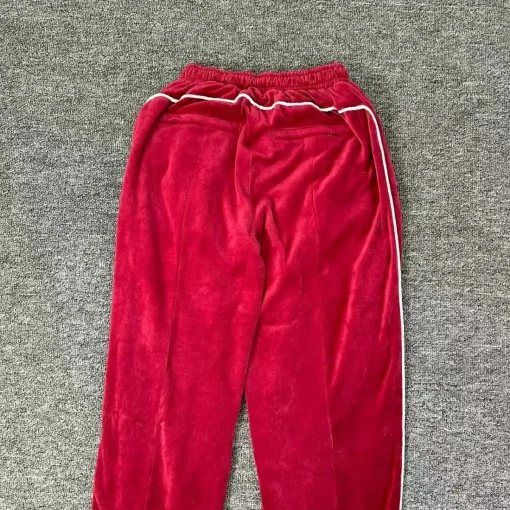 Corteiz CRTZ VVS Uptown Velour Track Pant Red