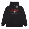 Balenciaga Red Logo Paris Hoodie Black