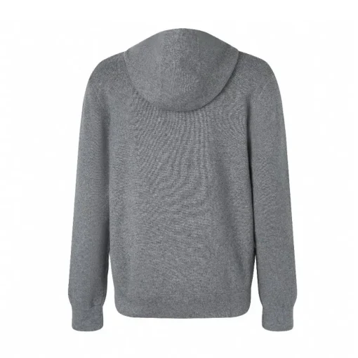 Burberry Zipper Gray Hooded Jacket Hoodie
