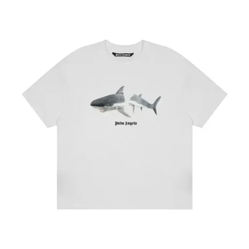 Palm Angels Shark T-Shirts Black & White