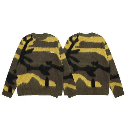 Corteiz Mohair Knit Sweater Gutta Camo