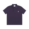 Ami Paris Polo T-Shirt Dark Purple