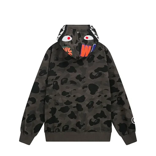 BAPE Camo Shark Full Zip Hoodie Black